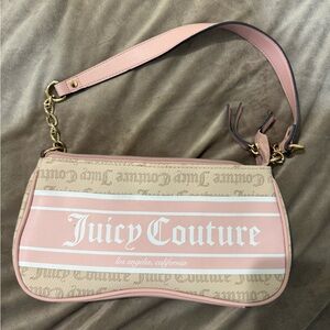 Juicy Couture Pink and Tan Shoulder Bag